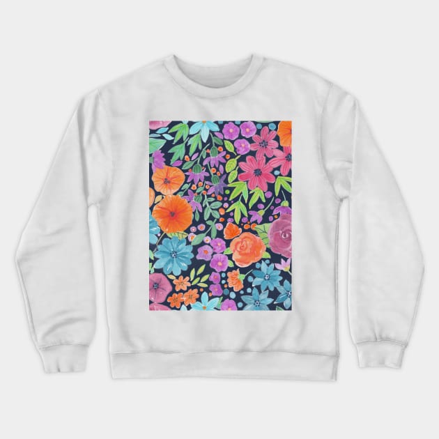 Floral watercolor pattern Crewneck Sweatshirt by katerinamk